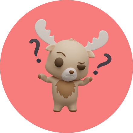 Confused deer with question marks